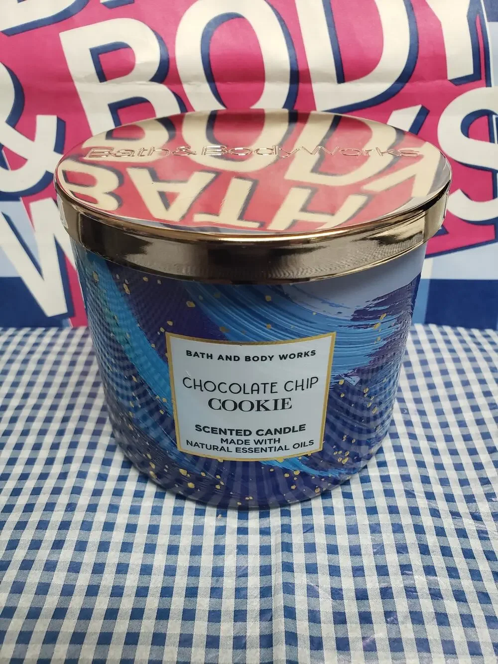 BBW Chocolate Chip Cookie Large 3 Wick Candle Home Fragrance Decor